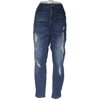 Spijkerbroek (Blauw) van Forever 21 Katoen, Elastaan, Polyester