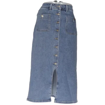 Jeansnederdel (Blå) fra Re-Dress Bomuld, Elastan