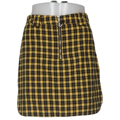 Skirt (Yellow, Black) from Daphnea Cotton, Polyester