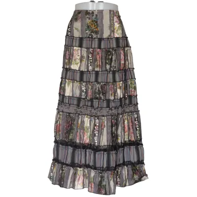Maxi nederdel (Grå, Flerfarvet) fra Eva & Claudi Acetat, Akryl, Bomuld, Polyester, Viscose