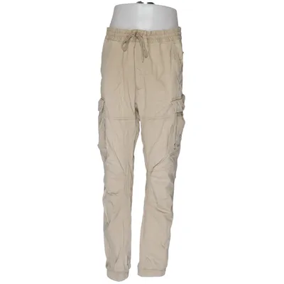 Cargo broek (Beige) van H&M Man Katoen, Elastaan