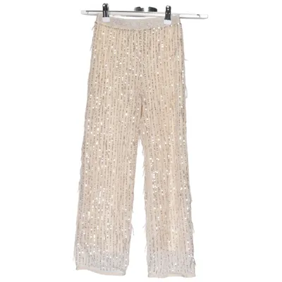 Broek (Beige, Zilver) van H&M Polyester