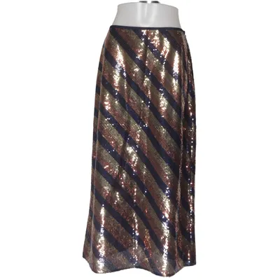 Jupe (Bleu, Or, Multicolore) de Rixo Viscose