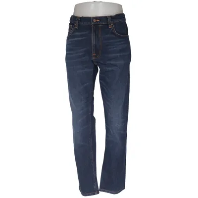Spijkerbroek (Lean Dean Blue Thunder) van Nudie Jeans Katoen, Elastaan