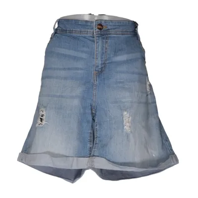 Denim shorts (Blauw) van Janina Denim Katoen, Elastaan