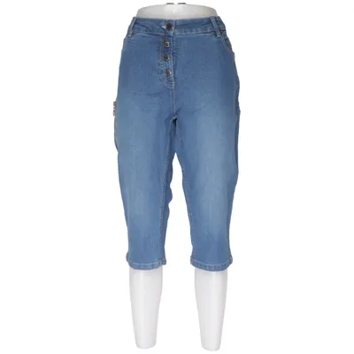 Trekvartsbyxor (Blå) från Zhenzi Bomull, Elastan, Polyester, Viskos