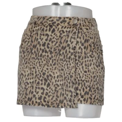 Jupe-short (Marron, Noir) de Redial Coton, Élasthane