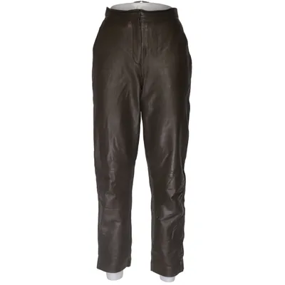 Leather pants (Brown) from Massimo Dutti Leather, Polyester