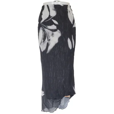 Maxi nederdel (Sort, Hvid) fra Shein Elastan, Polyester