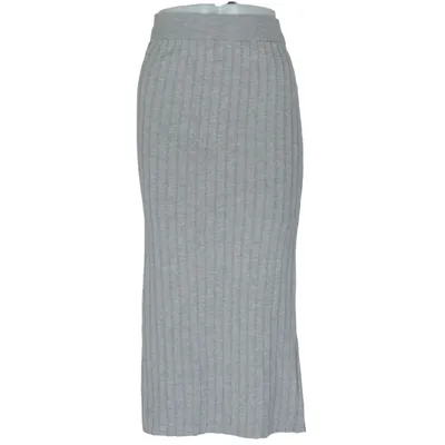 Maxi skirt (Gray) from Mango Suit