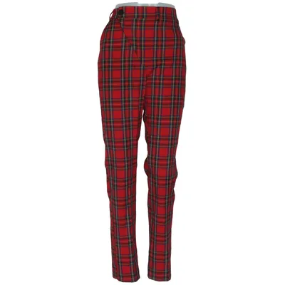 Pants (Red, Multicolored) from Miss City Official Polyester, Viscose