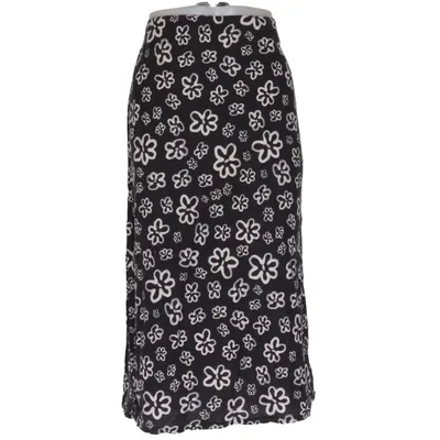 Maxirock (Schwarz, Weiß) von Afends Hanf, Tencel