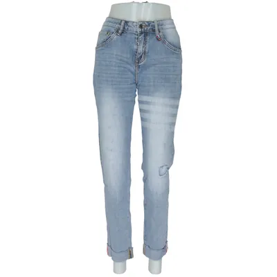 Jeans (Blå) från Bolero Bomull, Elastan, Skinn