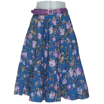 Jupe (Bleu, Violet, Multicolore) de Hell Bunny Coton, Élasthane
