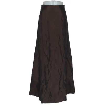 Jupe longue (Marron) de Carla Carla Polyester, Viscose
