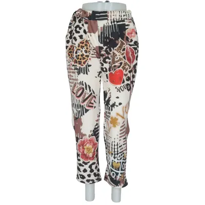 Bukser (Beige, Flerfarvet) fra Made in italy Polyester, Viscose