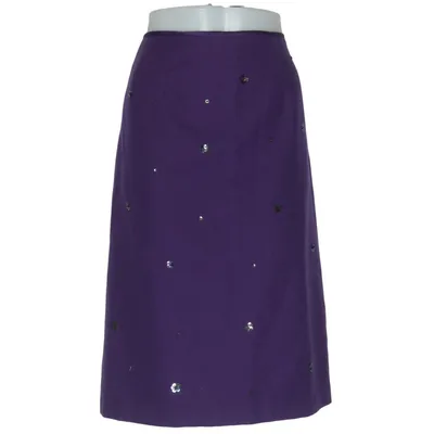 Kjol (Lila) från Turnover Acetat, Polyester, Ull