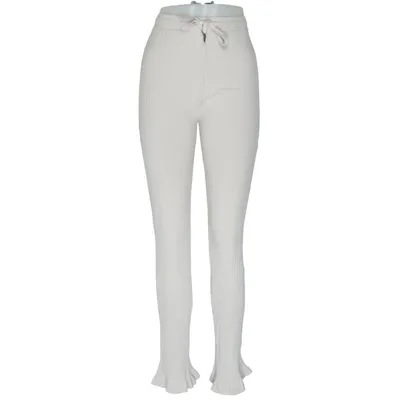 Broek (Beige) van Lounge Apparel Katoen, Elastaan