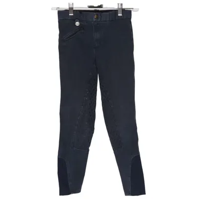 Pantalon d'équitation (Bleu) de Domino Coton, Élasthane, Fibre métallique