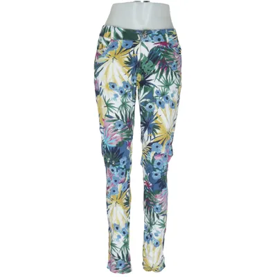 Pants (White, Multicolored) from AmbitionFly Cotton, Elastane