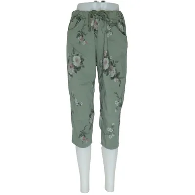 Three-quarter pants (Green, Multicolored) from Elitzia Elastane, Polyamide, Viscose