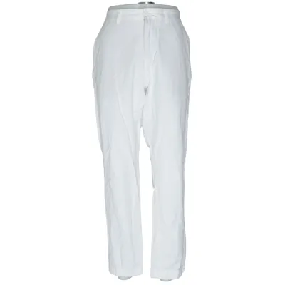 Chino (Blanc) de Massimo Dutti Coton, Lin, Polyester
