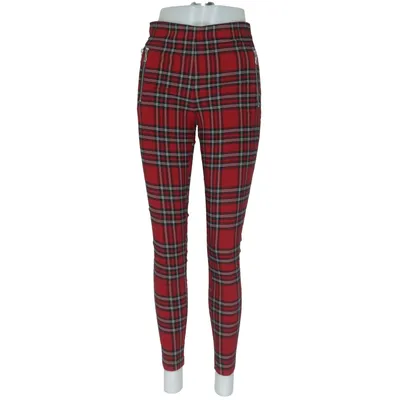 Broek (Rood, Zwart, Wit) van Zara Elastaan, Polyester, Viscose