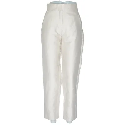 Chinos (Beige) from NA-KD Art Cotton, Polyamide, Polyester