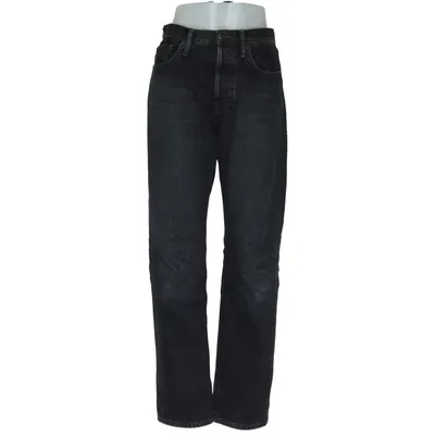 Jeans (Acne Studios 1996 Vintage Black SS25) fra Acne Studios Bomuld, Læder
