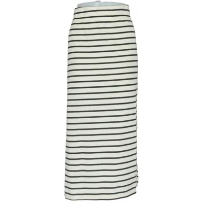 Maxi skirt (White, Black) from Zhenzi Elastane, Polyester