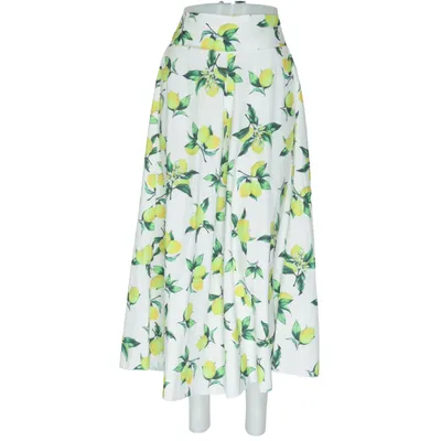 Nederdel (Hvid, Flerfarvet) fra Chiara Moda Elastan, Polyester