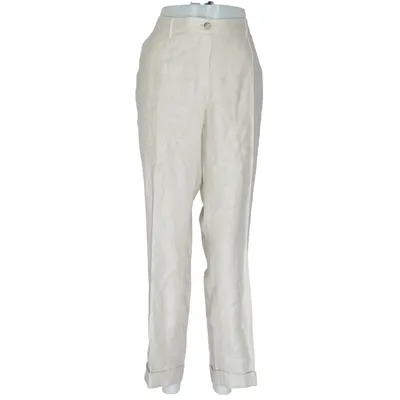 Pants (Beige) from Claudia Sträter Elastane, Linen, Viscose