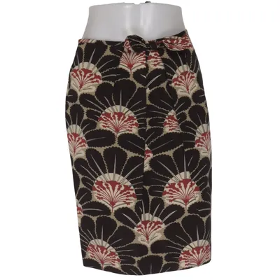 Skirt (Brown, Red, Beige) from Hoss Intropia Acetate, Cotton, Silk