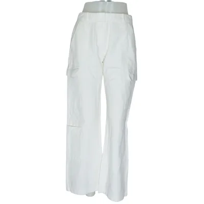 Pantalon cargo (Blanc) de H&M Coton, Lin, Viscose, Polyester