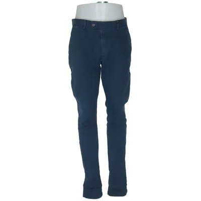 Chinos (Blauw) van John Henric Katoen, Elastaan, Polyester