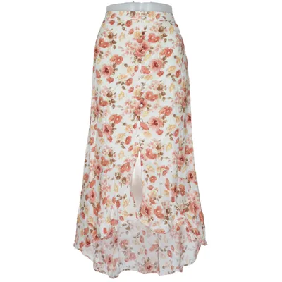 Maxi nederdel (Hvid, Flerfarvet) fra Abercrombie & Fitch Viscose