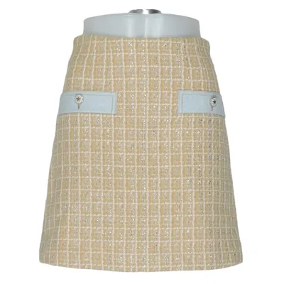 Nederdel (Beige, Hvid, Sølv) fra Sandro Bomuld, Polyester