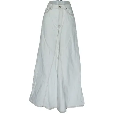 Jeans (Vit) från Ganni Bomull, Viskos