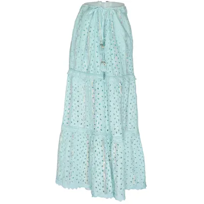 Jupe longue (Vert, Multicolore) de Bark Coton