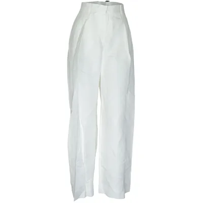 Palazzo broek (Wit) van H&M Premium Quality Linnen, Viscose, Polyester