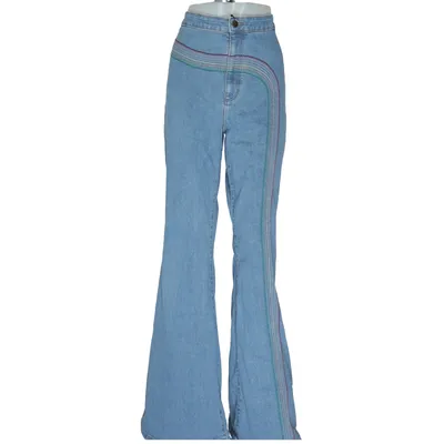 Jeans (Pride Super Flare) fra Lee Bomuld, Elastan