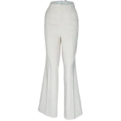 Byxor (Beige) från Vs. Miss Elastan, Polyester
