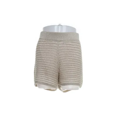 Shorts (Beige, Gold) from School Rag Elastane, Metallic fiber, Polyester