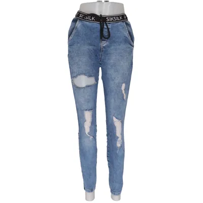 Spijkerbroek (Blauw) van SikSilk Katoen, Elastaan