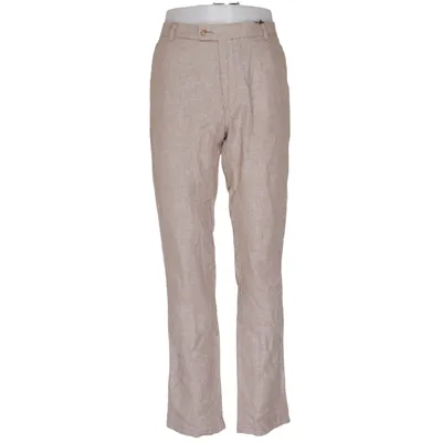 Chinos (Bruin) van John Henric Katoen, Elastaan, Linnen, Polyester