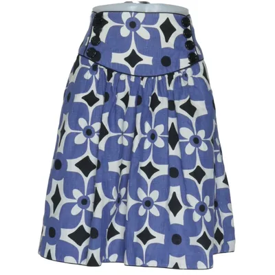 Kjol (Blå, Svart, Vit) från Mango Suit Linne