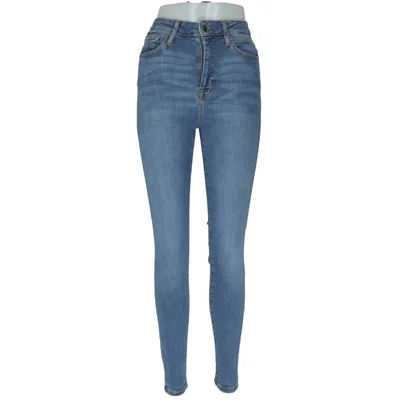 Jeans (Blue) from Never Denim Cotton, Elastane, Polyester