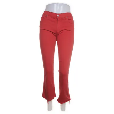 Spijkerbroek (Rood) van 7 for All Mankind Katoen, Elastaan, Polyester