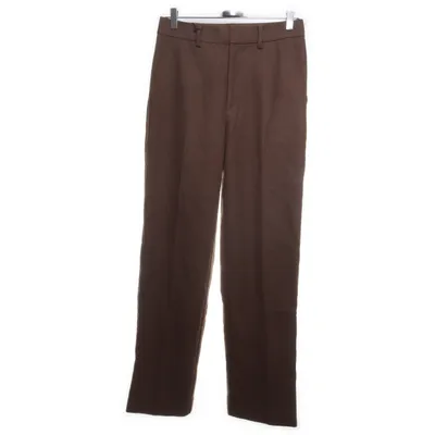 Suit pants (Brown) from Uniqlo Polyester, Wool