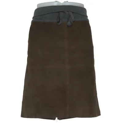 Leren rok (Bruin, Grijs) van Sportmax Code Elastaan, Leer, Polyamide, Polyester, Viscose